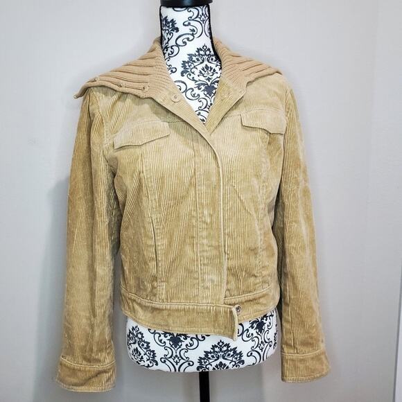J Crew medium womens tan corduroy cropped jacket - Picture 4 of 12